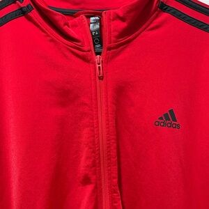 adidas Red Jacket with Black Trim